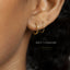 Double Hoop Earrings - Only 1 Piercing needed, Gold, Silver SHEMISLI - SH189 NOBKG LR