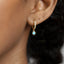 Turquoise CZ Hoop Earrings, Huggies, Gold, Silver SHEMISLI SH202