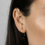 Long Stone Climber Earrings for Earlobe Piercing, Fake Helix Piercing, Silver SHEMISLI - SS228 NOBKG