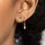CZ Drop Dangle Hoop Earrings, White Stone, Emerald, Turquoise, Gold, Silver SHEMISLI SH069, SH168, SH070, SH272, SH273