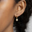 Star Drop Hoop Earrings, Huggies, Gold, Silver SHEMISLI - SH141