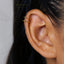 Tiny Thin 2 lined Helix Cuff, Upper Ear Cuff, Earring No Piercing is Needed, Gold, Silver Black SHEMISLI - SF050 NOBKG