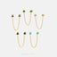 Clover Studs for Two Piercings, White, Emerald, Turquoise, Sapphire, Black, Gold, Silver SHEMISLI SS147, SS317, SS318, SS319, SS320