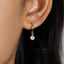 CZ Drop Hoop Earrings, Huggies, Gold, Silver SHEMISLI SH068
