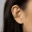 Textured Thick Ear Cuff, Curved Design, Earring No Piercing is Needed, Gold, Silver SHEMISLI SF013