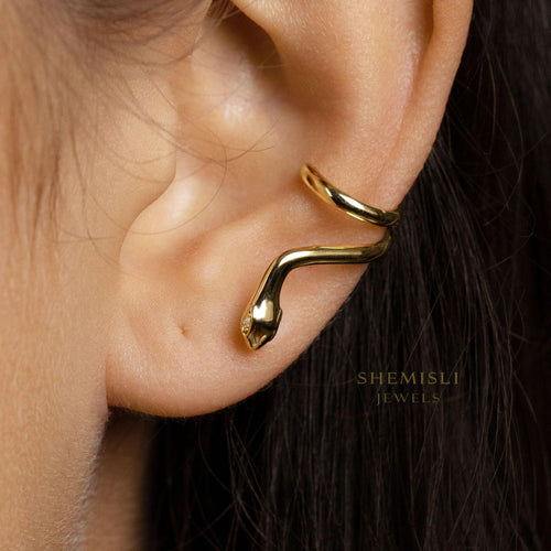 Snake Ear Cuff, No Piercing is Needed, Gold, Silver SHEMISLI SF039