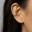Baguette and round CZ Ear Cuff, Earring No Piercing is Needed, Gold, Silver SHEMISLI - SF047