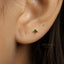 Tiny Emerald 4 Point Star Studs Earrings, Celestial Earrings, Gold, Silver SHEMISLI - SS760 Butterfly End, SS171 SS862 Screw Ball End
