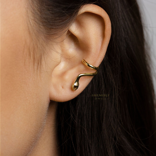 Snake Ear Cuff, No Piercing is Needed, Gold, Silver SHEMISLI SF039