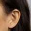 Tiny Thin 2 lined Helix Cuff, Upper Ear Cuff, Earring No Piercing is Needed, Gold, Silver Black SHEMISLI - SF050 NOBKG