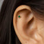 Tiny Emerald 4 Point Star Studs Earrings, Celestial Earrings, Gold, Silver SHEMISLI - SS760 Butterfly End, SS171 SS862 Screw Ball End