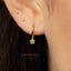 Ultra Tiny Emerald Butterfly CZ Hoop, Dangle Earrings, Drop Huggies, Gold, Silver SHEMISLI SH204