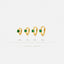 Tiny Emerald CZ Stone Helix Hoop Earrings, Gold, Silver SHEMISLI SH626, SH627, SH628, SH629