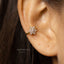 CZ Flower Ear Cuff, No Piercing is Needed, Gold, Silver SHEMISLI SF036