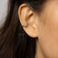 CZ Flower Ear Cuff, No Piercing is Needed, Gold, Silver SHEMISLI SF036