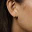 Thick Hexagon Small Hoop Earrings, Gold, Silver SHEMISLI SH213