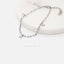 Tiny Paper Clip Chain With 3 Stones Bracelet, Silver or Gold Plated (6.5" + 1”) SHEMISLI - SB004