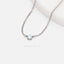 Tiny Opal Stone Necklace, Silver or Gold Plated (14.5"+2.5") SHEMISLI - SN007