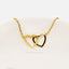 Interlocking Two Hearts Necklace, Silver or Gold Plated (16"+2") SHEMISLI - SN011
