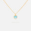 Small Aqua Heart Necklace, Silver or Gold Plated (16"+2") SHEMISLI - SN013