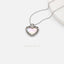 Mother of Pearl Heart Necklace, Silver or Gold Plated (17.75") SHEMISLI - SN036