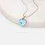 Small Aqua Heart Necklace, Silver or Gold Plated (16"+2") SHEMISLI - SN013