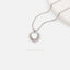 Small Mother of Pearl Heart CZ Necklace, Silver or Gold Plated (15.5'+2") SHEMISLI - SN015