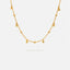 Tiny Disc on Beaded Chain Choker Necklace, Silver or Gold Plated (14"+2"=16") SHEMISLI - SN033