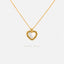 Mother of Pearl Heart Necklace, Silver or Gold Plated (17.75") SHEMISLI - SN036