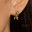 Butterfly Shape Hoop Earrings, Gold, Silver SHEMISLI SH464