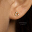 Tiny Flower Wreath Studs Earrings, Gold, Silver SHEMISLI - SS371