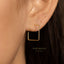 Ultra Light Diamond Shape or Square Hoop Earrings, Thin Shape Hoops, Gold, Silver SHEMISLI SH442