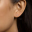 Tiny Heart Shape Stone Earrings, Super Dainty Diamond Stud, Silver SHEMISLI SS364