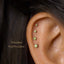 Tiny Peridot Stone Steel Threadless Flat Back Earrings, Nose Stud, August Birthstone, 20,18,16ga, 5-10mm SS617 SS618 SS619 SS620