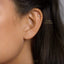 Tiny 2 Leaf White Stone Threadless Flat Back Earrings, Nose Stud, 20,18,16ga, 5-10mm, Surgical Steel, SHEMISLI SS547