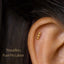 Tiny 3 beads Threadless Flat Back Earrings, Nose Stud, 20,18,16ga, 5-10mm Surgical Steel SHEMISLI SS593