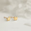Tiny Pom Studs, Pomeranian Dog Earrings, Gold, Silver SHEMISLI SS687 Butterfly End, SS688 Screw Ball End (Type A)