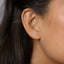 Tiny White Stone Triangle Threadless Flat Back Earrings, Nose Stud, 20,18,16ga, 5-10mm, Surgical Steel, SHEMISLI SS554
