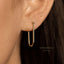 Long Oval Stud Earrings, Gold, Silver - SS448 - Shemisli Jewels