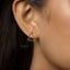 3D Triangle Hoop Earrings, Gold, Silver SHEMISLI SH002