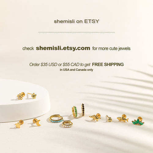 Leaf Helix Hoops, Gold, Silver SHEMISLI - SH603 LR