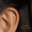 Dainty Shooting Star Threadless Flat Back Earrings, Nose Stud, 20,18,16ga, 5-10mm Surgical Steel SHEMISLI SS588 left ear