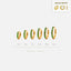 Simple Emerald CZ Hoop Earrings, Huggies, 6, 7, 8, 9, 10, 12mm Gold, Silver SHEMISLI - SH344, SH345, SH346, SH347, SH348, SH031