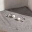 Freshwater Pearl U Shaped Ear Jackets With Screw Ball End, Gold Silver SHEMISLI SJ029 (Type A)