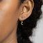 Tiny Moon Drop Hoop Earrings, Huggies, Gold, Silver SHEMISLI SH643