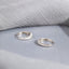 Sparkle Tapered Hoop Earrings, Gold, Silver SHEMISLI - SH625