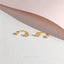 Tiny Flower U Shaped Ear Jackets With Screw Ball End, Gold Silver SHEMISLI SJ030 (Type A)