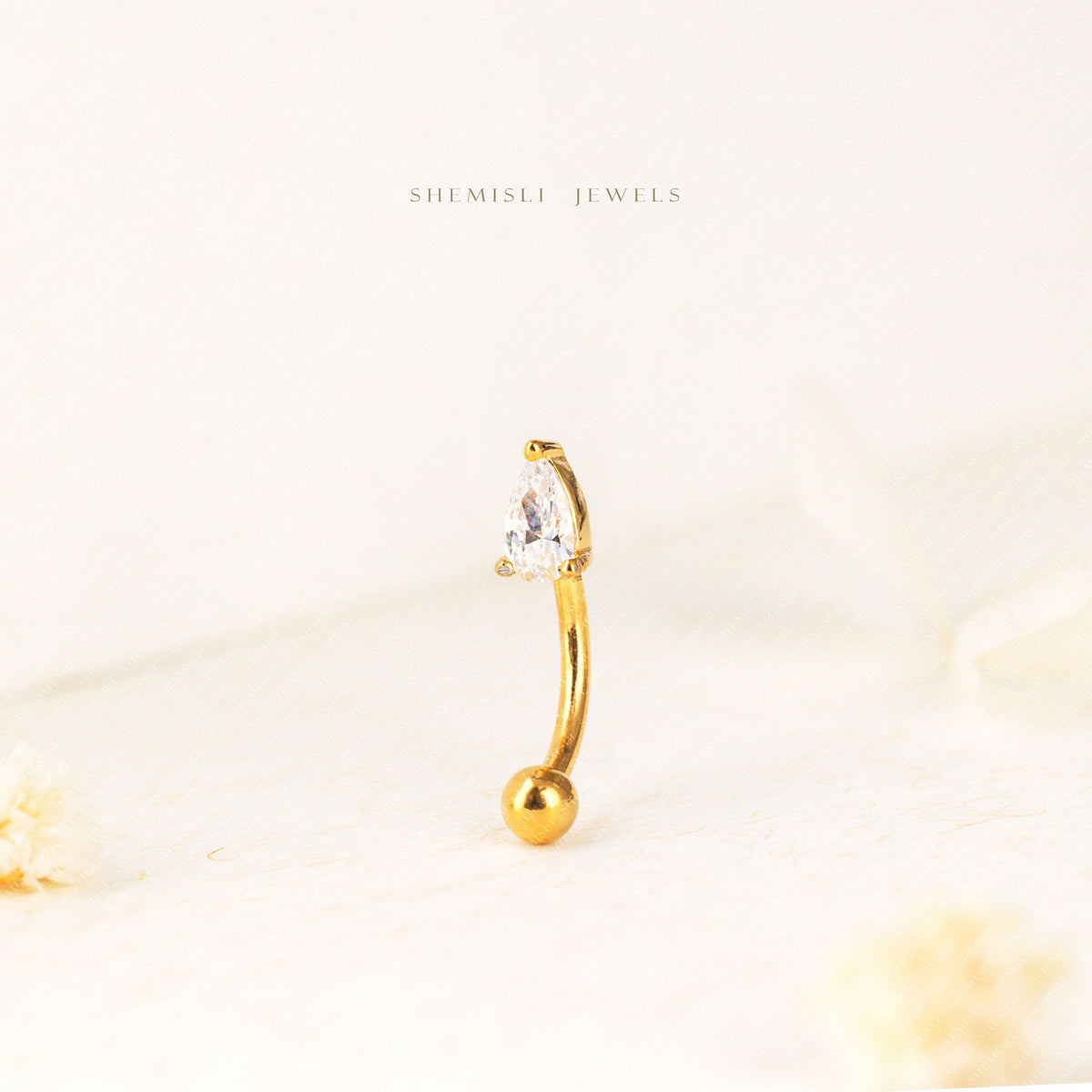 Rook Stud, Curved Barbell, Minimalist Style, SS890 A – Shemisli Jewels