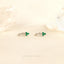 Emerald Clover Flower Hoop Earrings, Gold, Silver SHEMISLI - SH211 - Shemisli Jewels