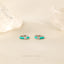 Turquoise Enamel Stone Hoop Earrings, Huggies, Gold, Silver SHEMISLI - SH218
